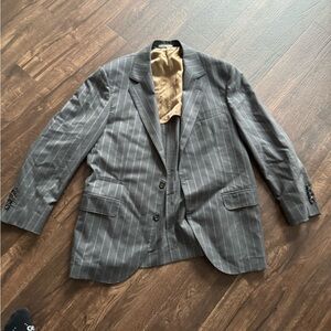 Brunello Cucinelli Charcoal Pinstripe Blazer